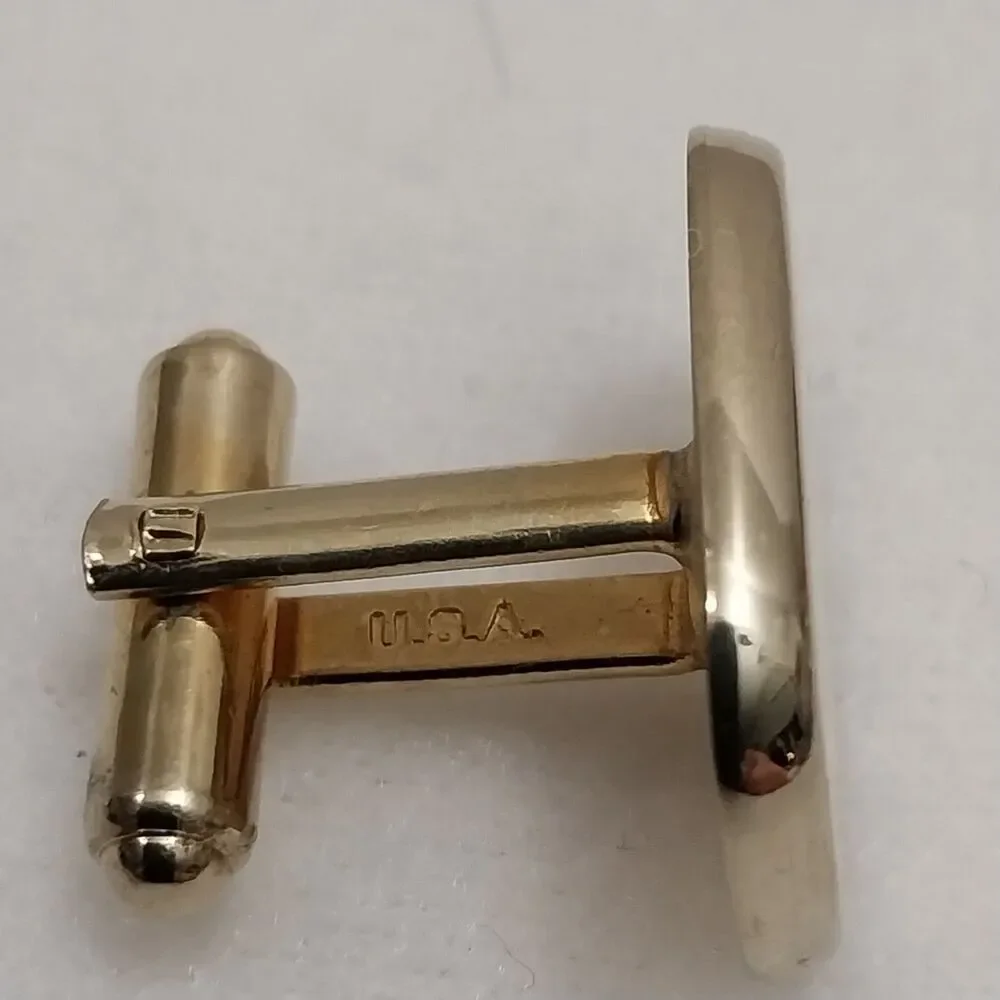 Vintage Gold Plated Cufflinks Made In USA #J201